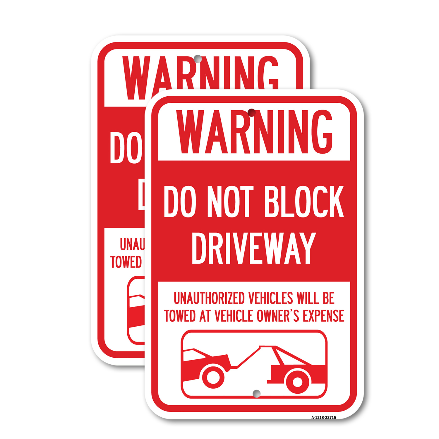 Please Do Not Block The Driveway Thank You Sign, 7 x 10 0