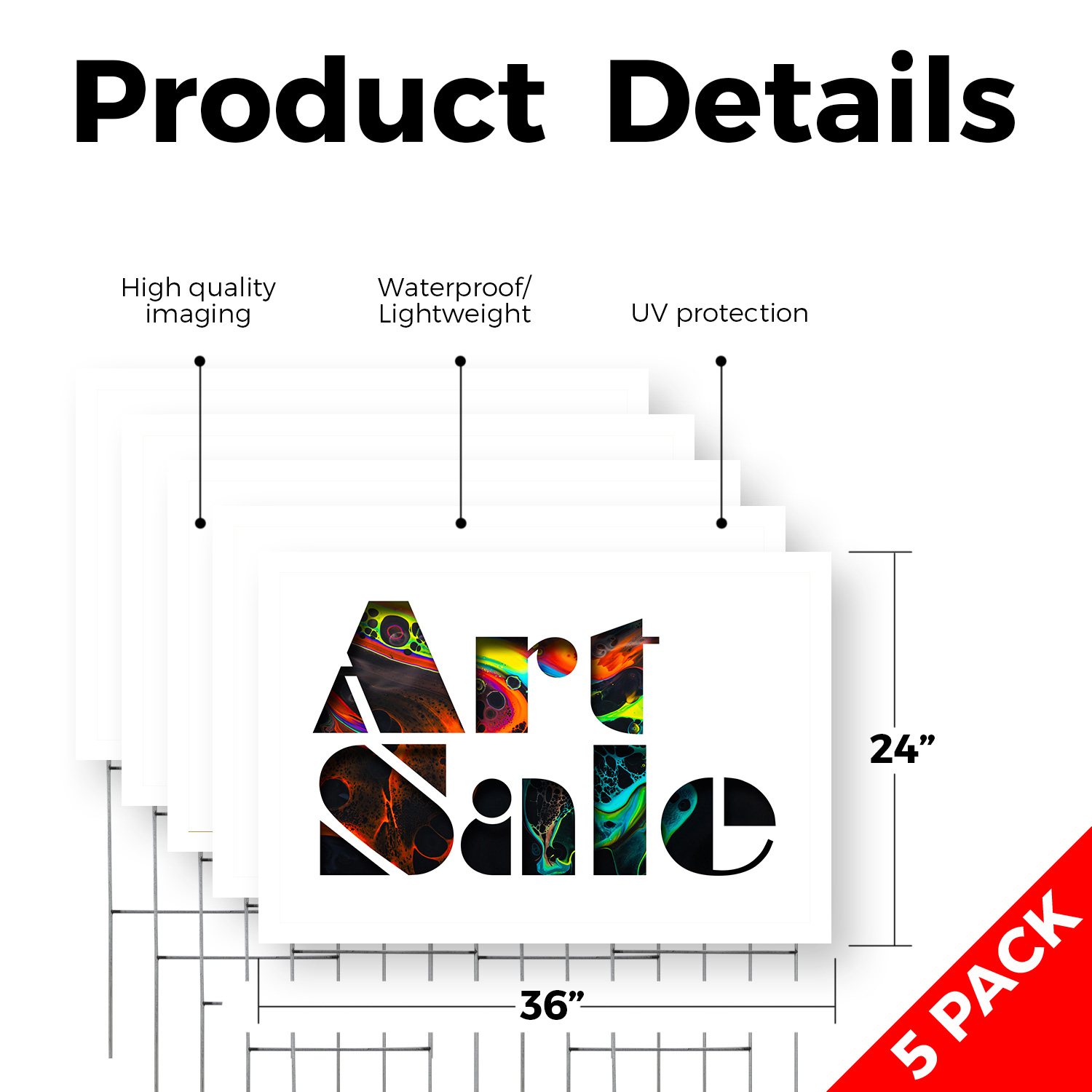 Art Sale Yard Sign Creative Promotions, Exhibits, Gallery Events