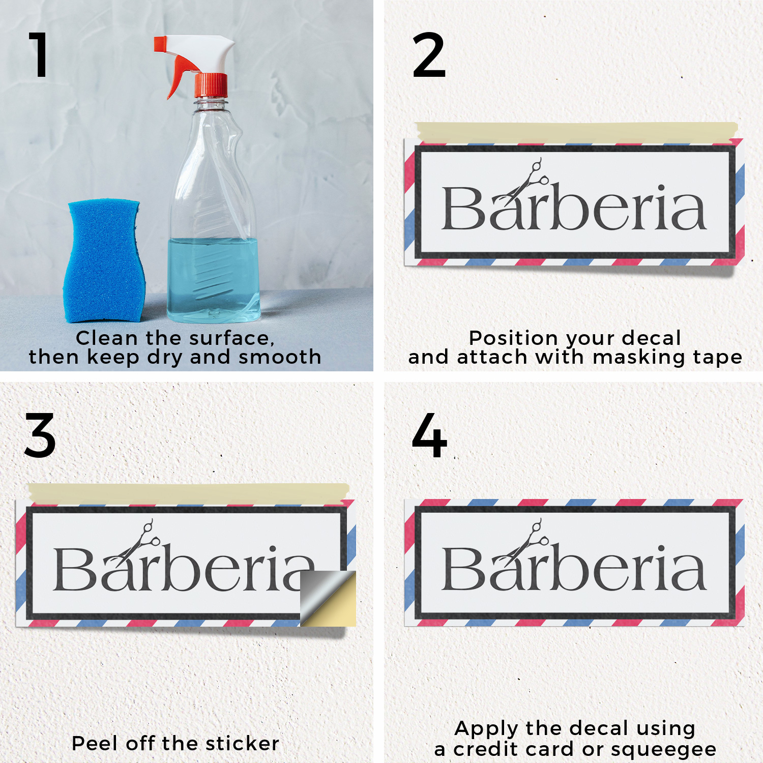 Barberia Vinyl Decal Spanish Barber Shop Sign Grooming Services Professional - Picture 11 of 99