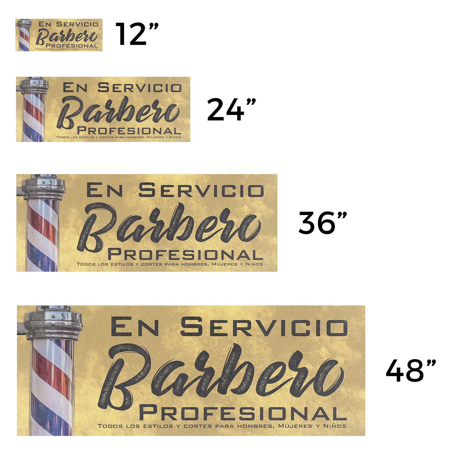 En Servicio Barbero Calcomanía Vinilo Profesional Barbero Español Barbero Letrero Acicalamiento - Imagen 9 de 99