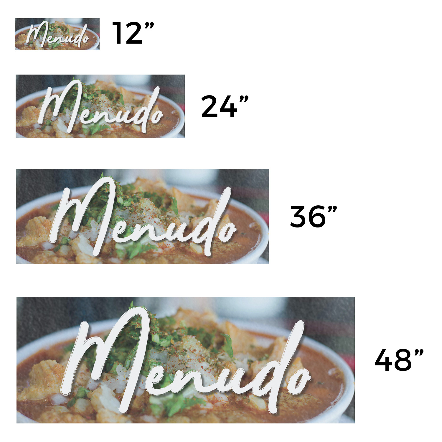 Calcomanía Vinilo Menudo Auténtica Sopa Mexicana Recién Hecha Restaurante Promociones - Imagen 9 de 99