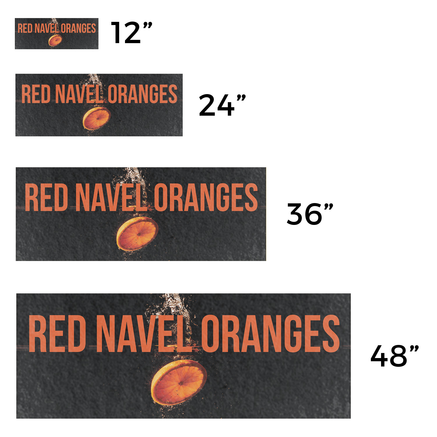 Red Navel Oranges Vinyl Decal Fresh Citrus Fruits Local Produce Seasonal - Picture 9 of 99