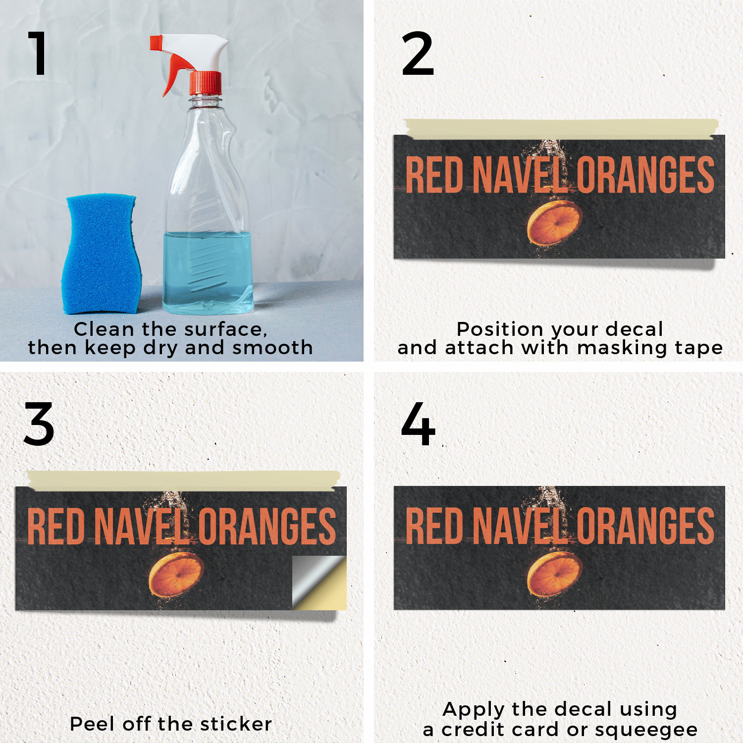Red Navel Oranges Vinyl Decal Fresh Citrus Fruits Local Produce Seasonal - Picture 11 of 99