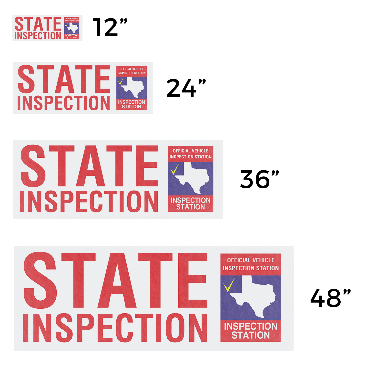 Calcomanía de vinilo para inspección estatal de Texas servicios automáticos cheques confiables asequible - Imagen 9 de 99