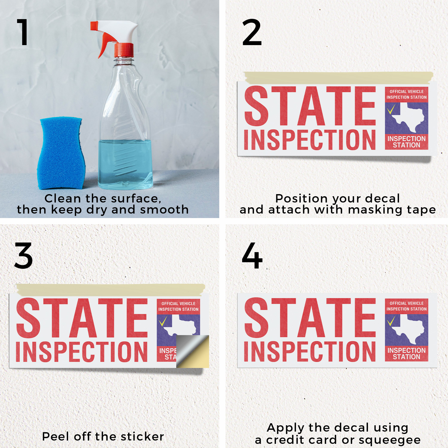 Calcomanía de vinilo para inspección estatal de Texas servicios automáticos cheques confiables asequible - Imagen 11 de 99