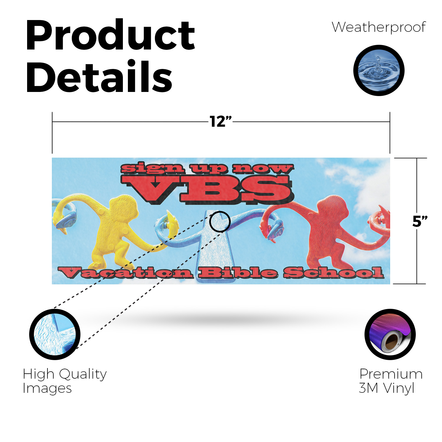 VBS Sign Up Now Vinyl Decal Vacation Bible School Faith-Based Learning