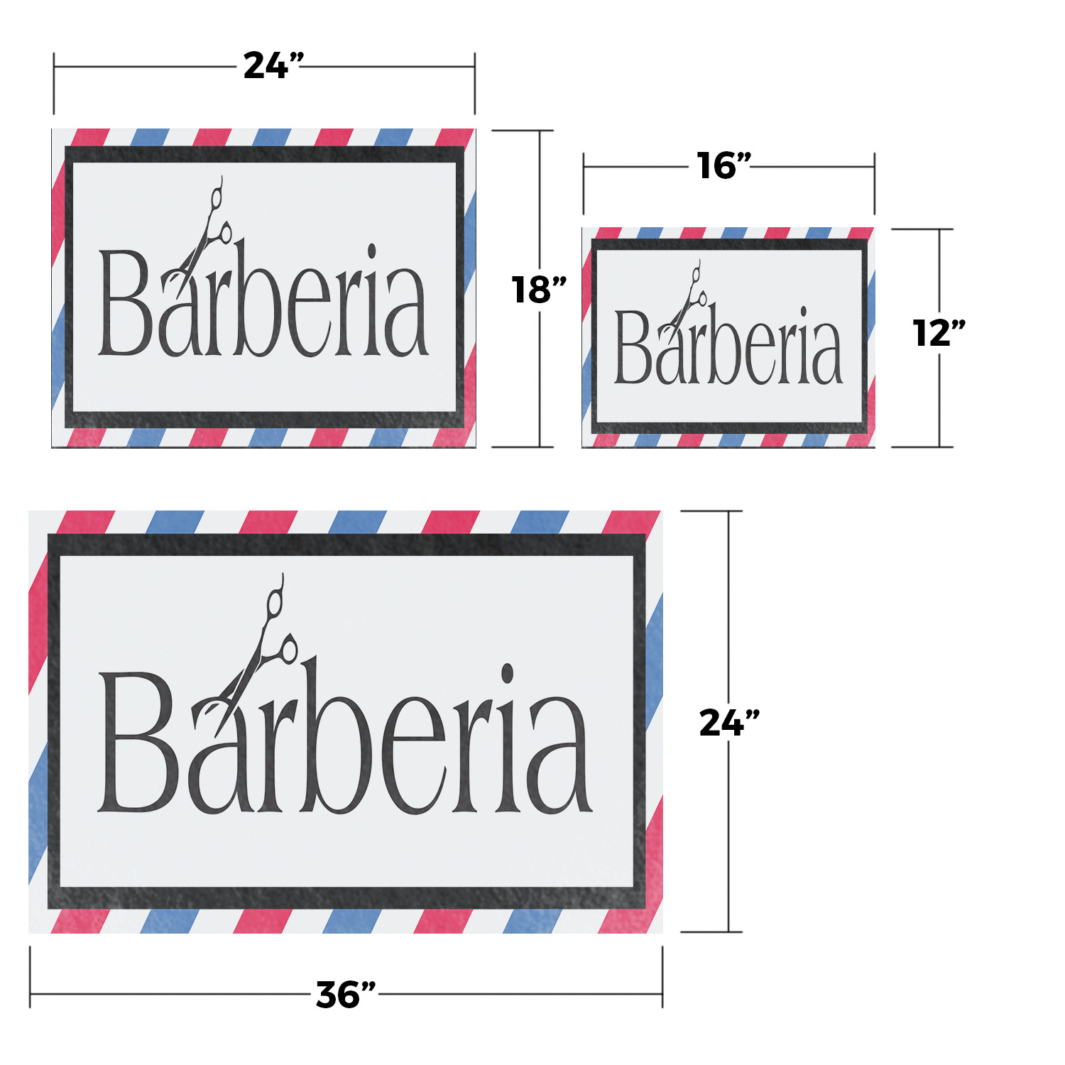 Barberia Vinyl Decal Spanish Barber Shop Sign Grooming Services Professional - Picture 4 of 99