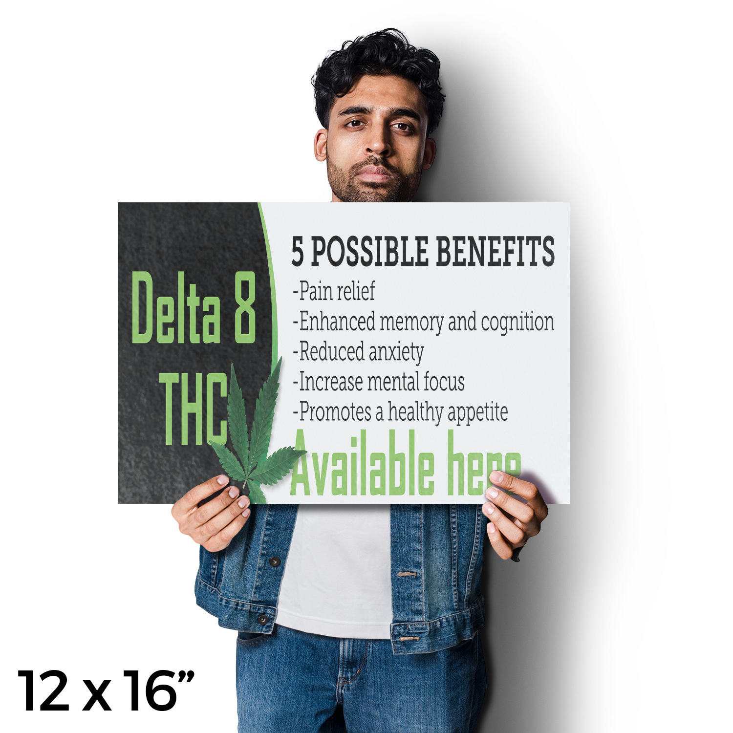 Delta 8 THC Available Here Vinyl Decal Herbal Wellness CBD Shops Customer - Picture 5 of 99