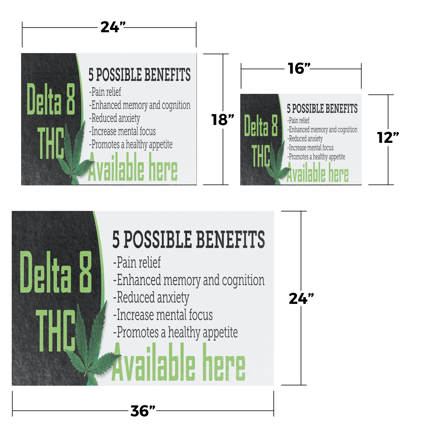 Delta 8 THC Available Here Vinyl Decal Herbal Wellness CBD Shops Customer - Picture 4 of 99