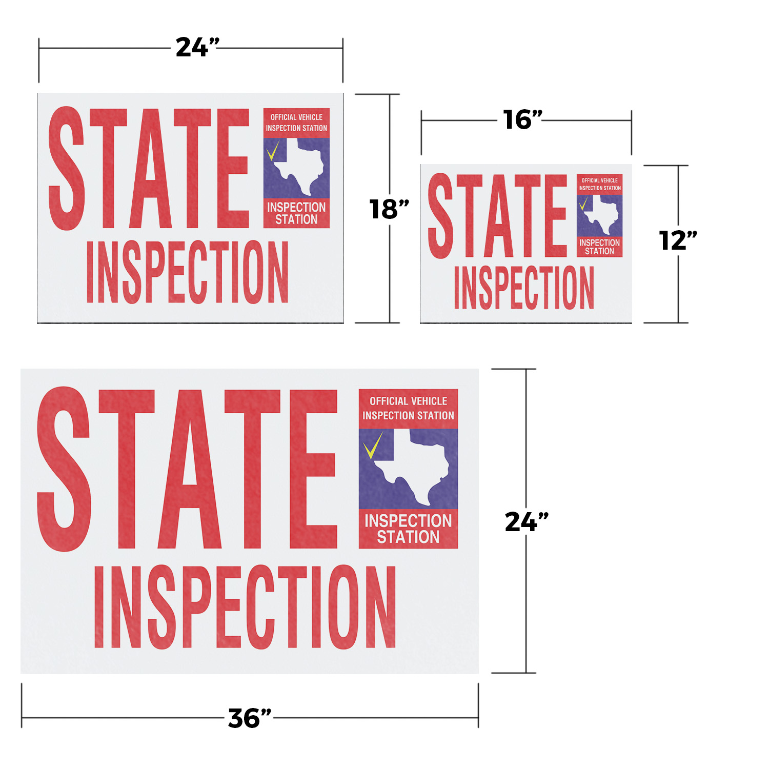 Calcomanía de vinilo para inspección estatal de Texas servicios automáticos cheques confiables asequible - Imagen 4 de 99