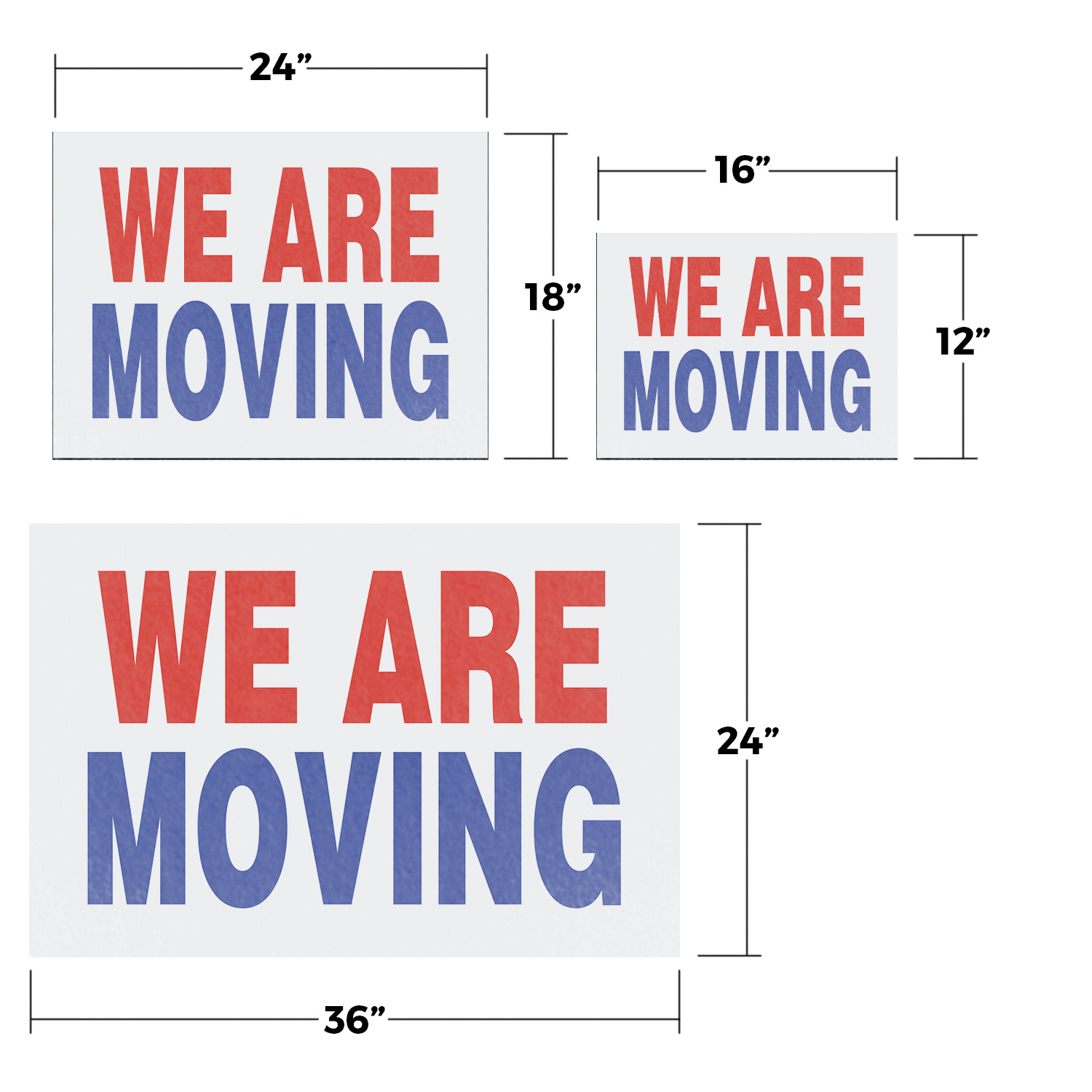 We Are Moving Vinyl Decal Business Transition Clear Messaging Professional