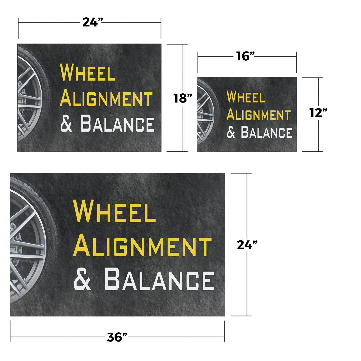 Wheel Alignment & Balancing Vinyl Decal Professional Auto Services Affordable - Picture 4 of 99