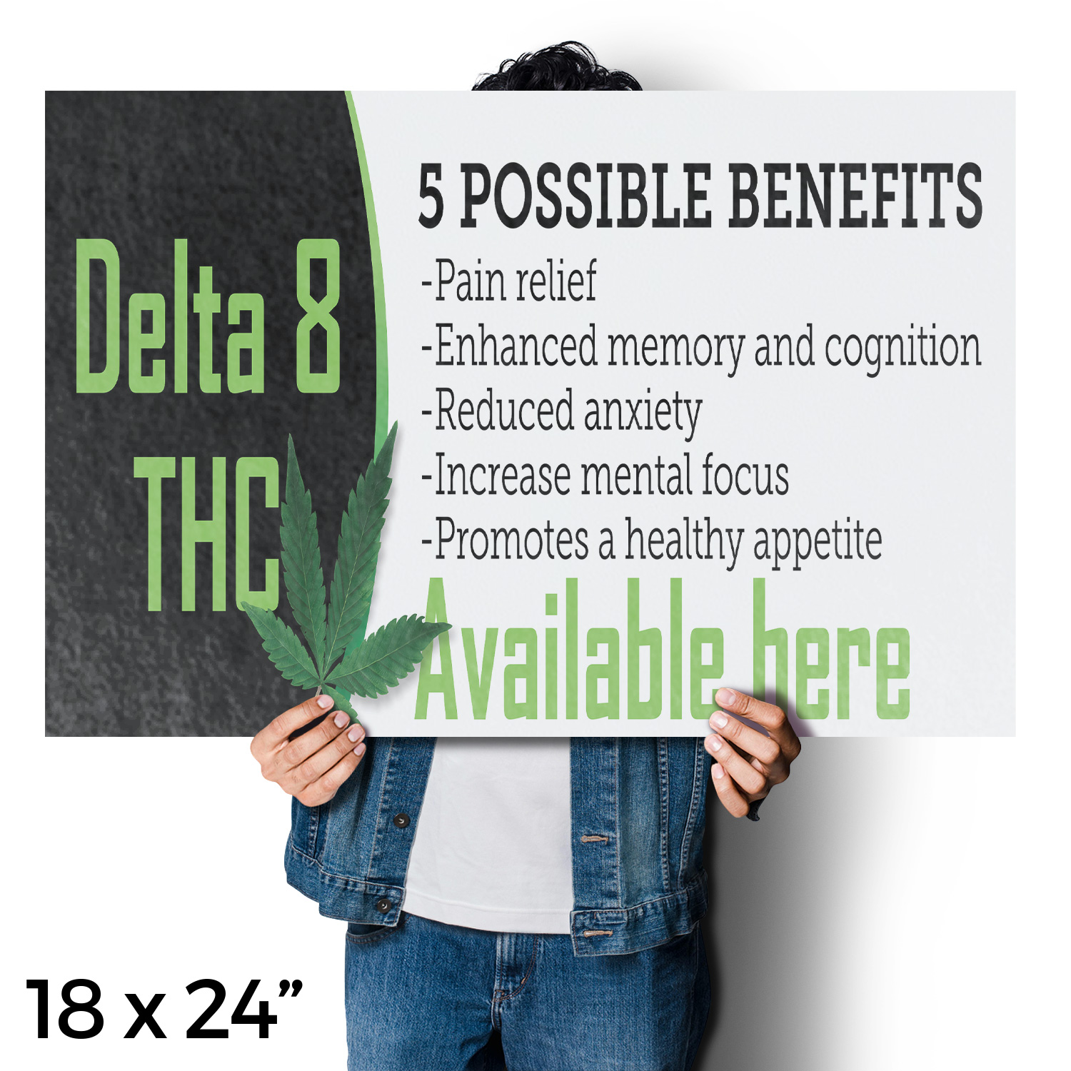 Delta 8 THC Available Here Vinyl Decal Herbal Wellness CBD Shops Customer - Picture 16 of 99