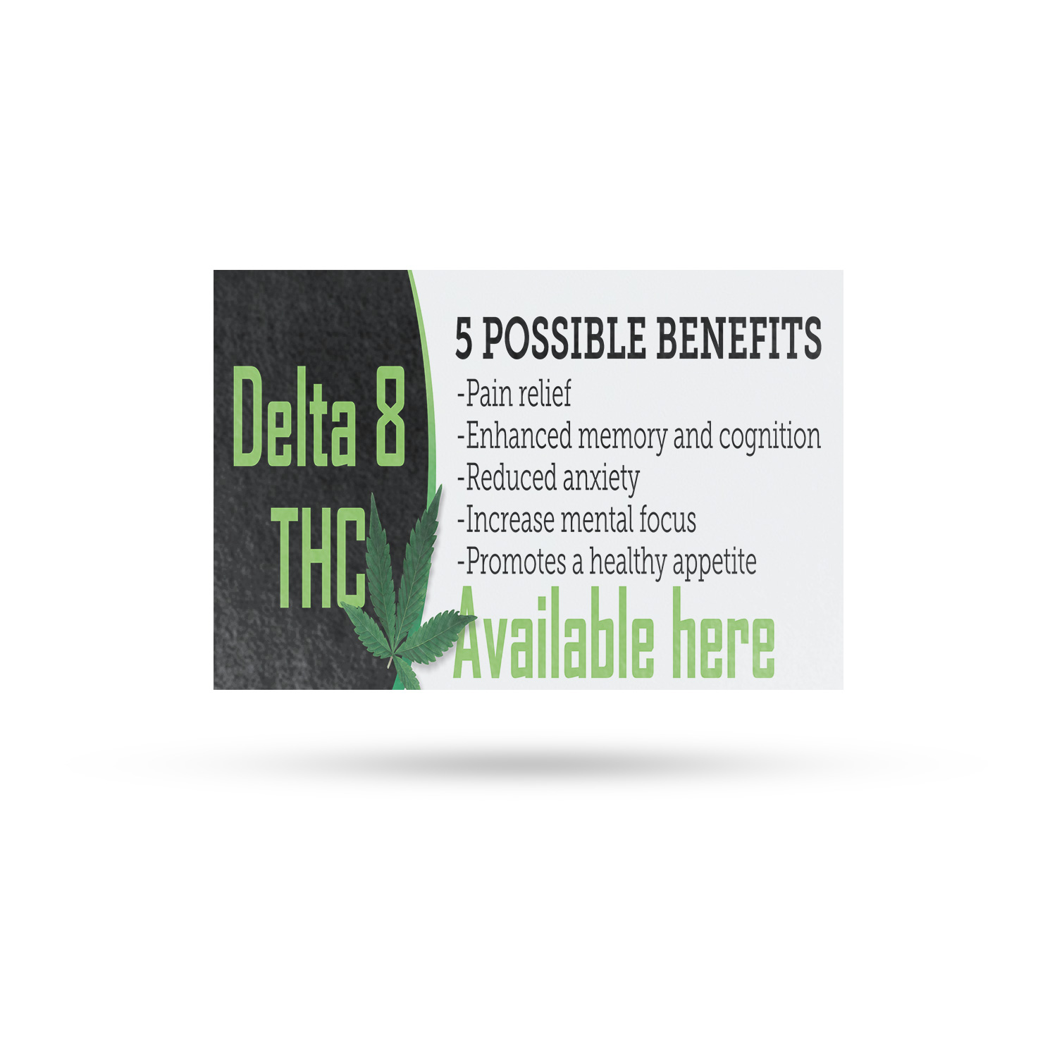 Delta 8 THC Available Here Vinyl Decal Herbal Wellness CBD Shops Customer - Picture 2 of 99