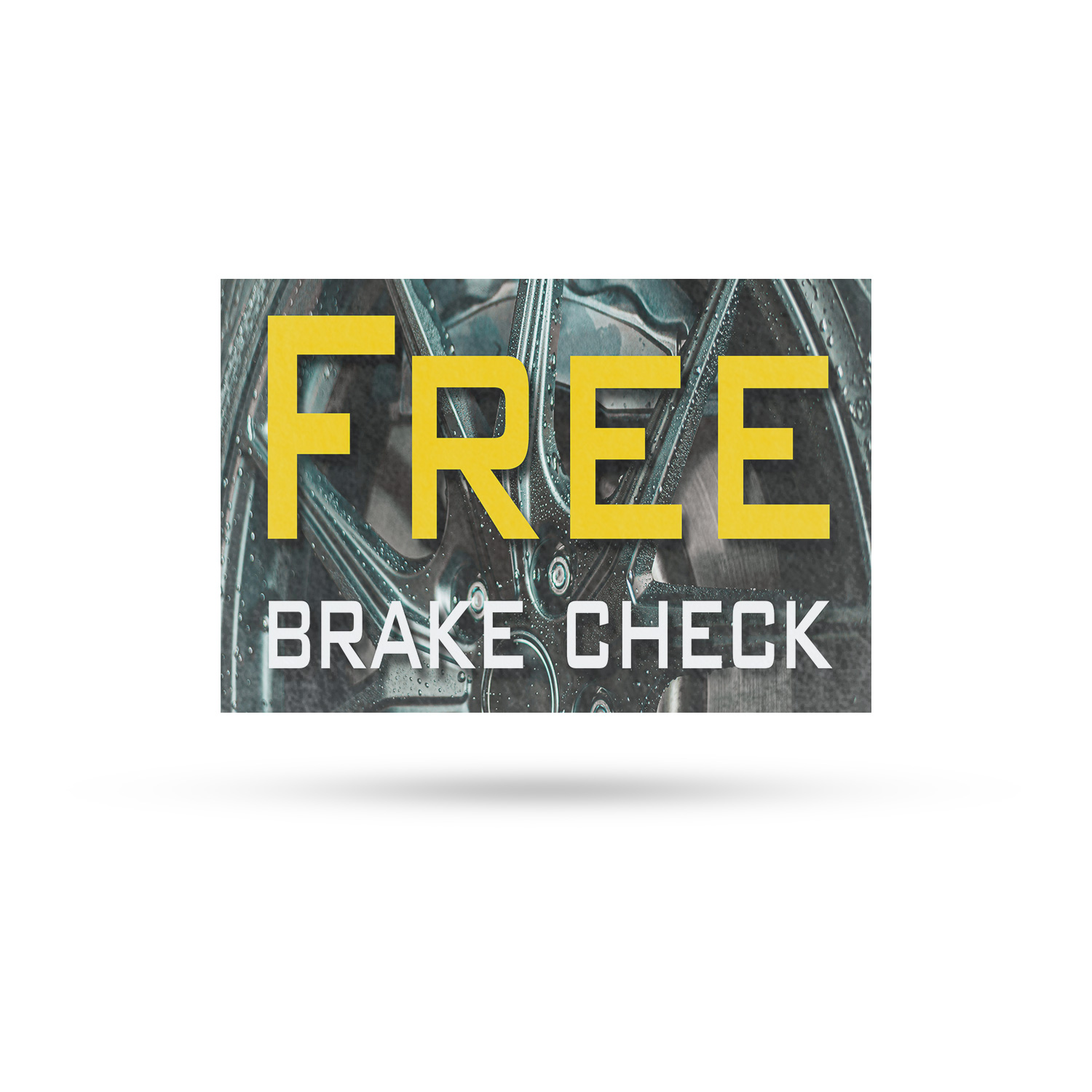 Free Brake Check Vinyl Decal Auto Repair Promotions Safety Inspections