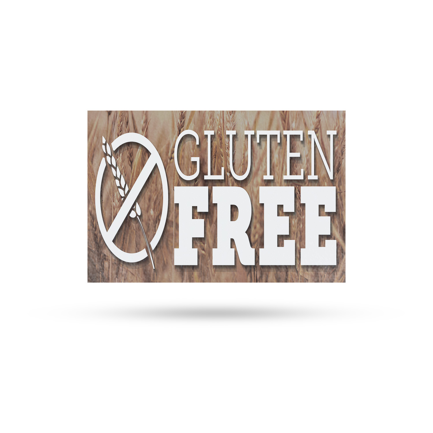 Gluten Free Vinyl Decal Healthy Living Dietary Options Grocery Promotions