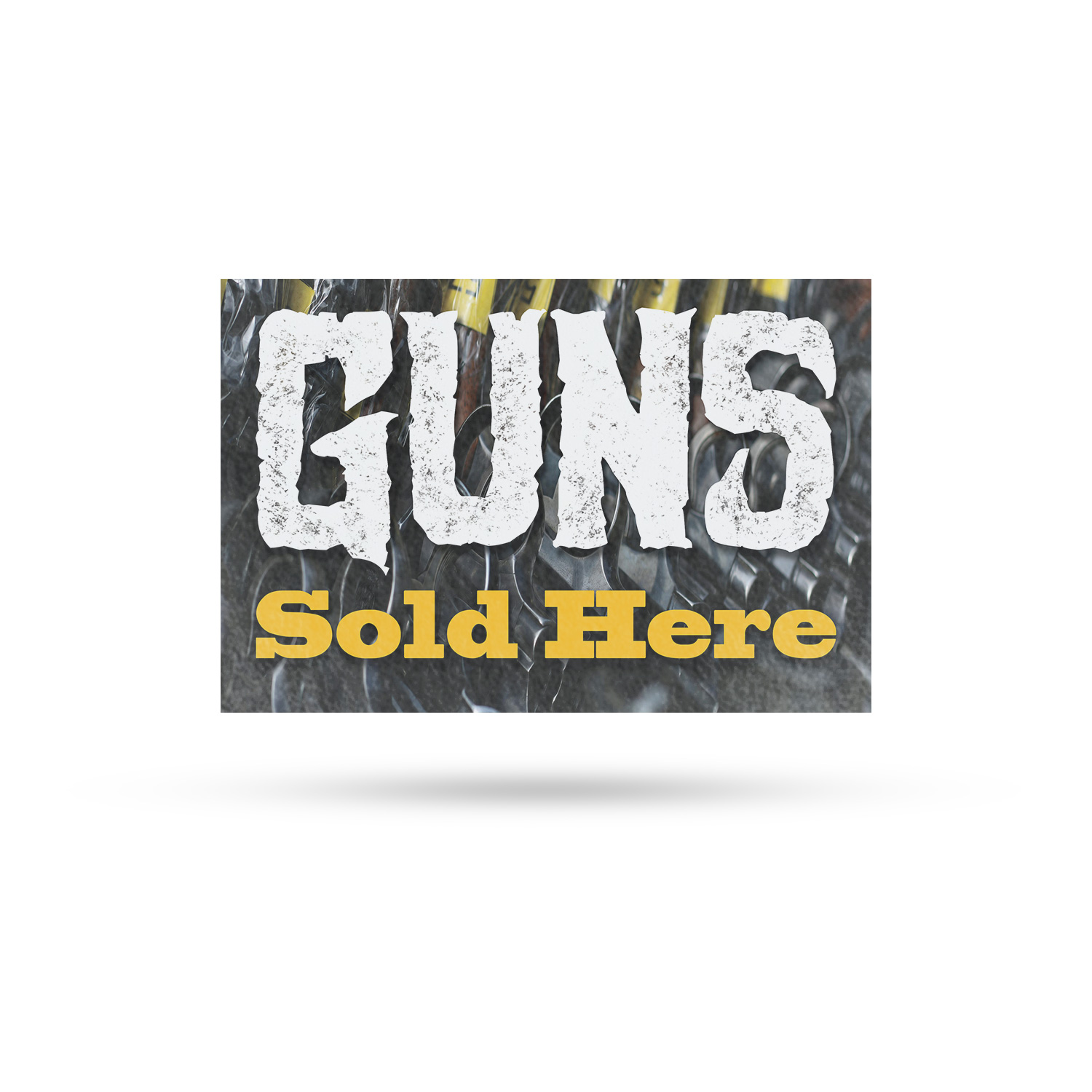 Guns Sold Here Vinyl Decal Firearm Sales Outdoor Equipment Reliable Services