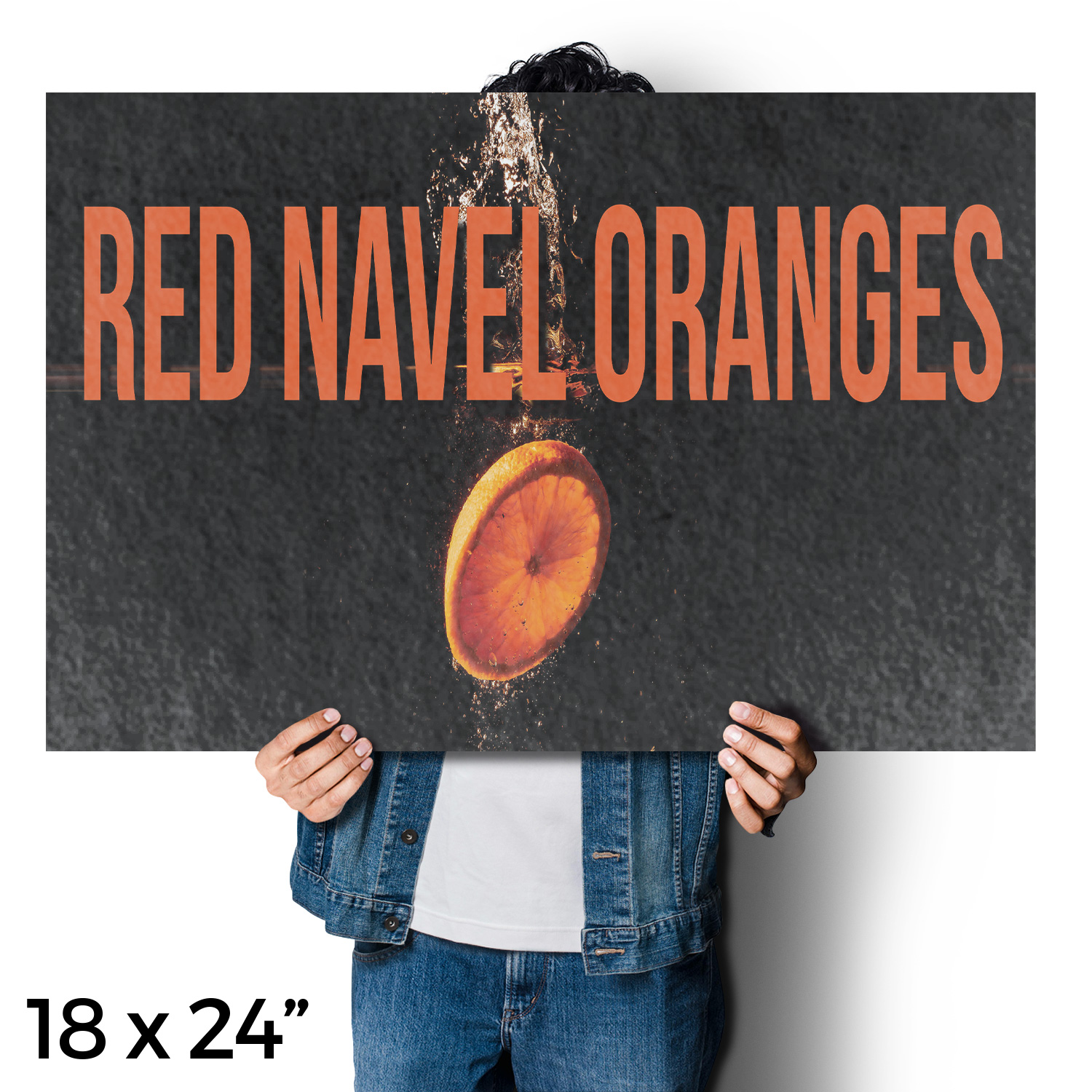 Red Navel Oranges Vinyl Decal Fresh Citrus Fruits Local Produce Seasonal - Picture 16 of 99