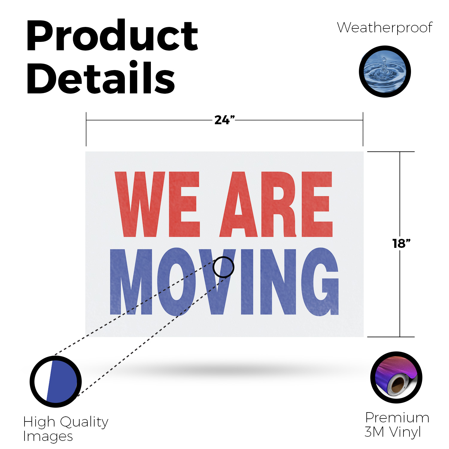 We Are Moving Vinyl Decal Business Transition Clear Messaging Professional