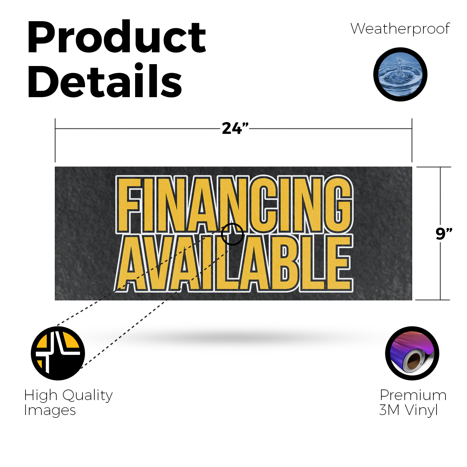 Financing Available Vinyl Decal Affordable Payment Options Business Promotions