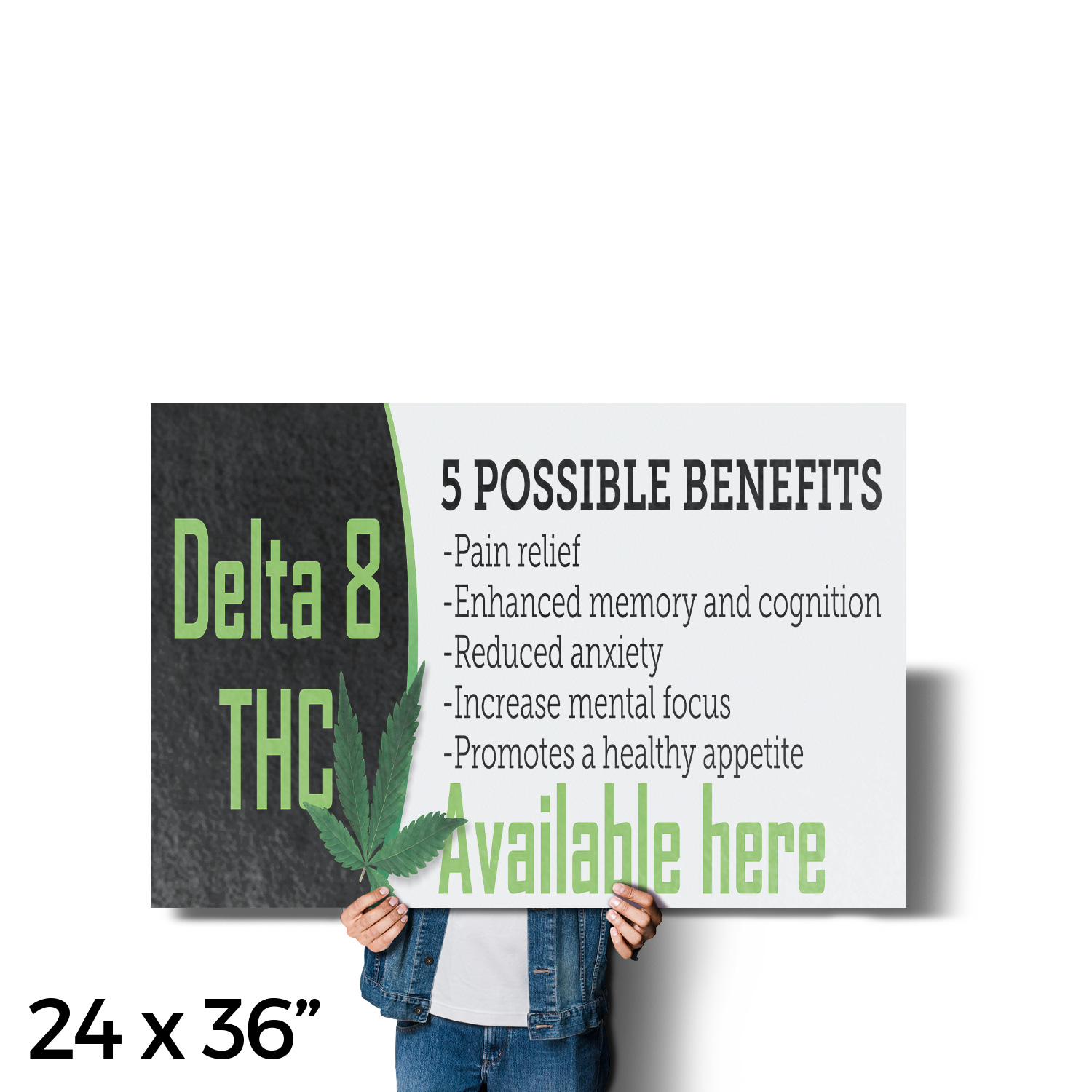 Delta 8 THC Available Here Vinyl Decal Herbal Wellness CBD Shops Customer - Picture 40 of 99