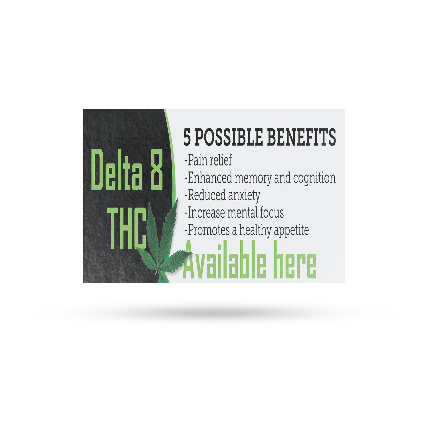 Delta 8 THC Available Here Vinyl Decal Herbal Wellness CBD Shops Customer - Picture 49 of 99