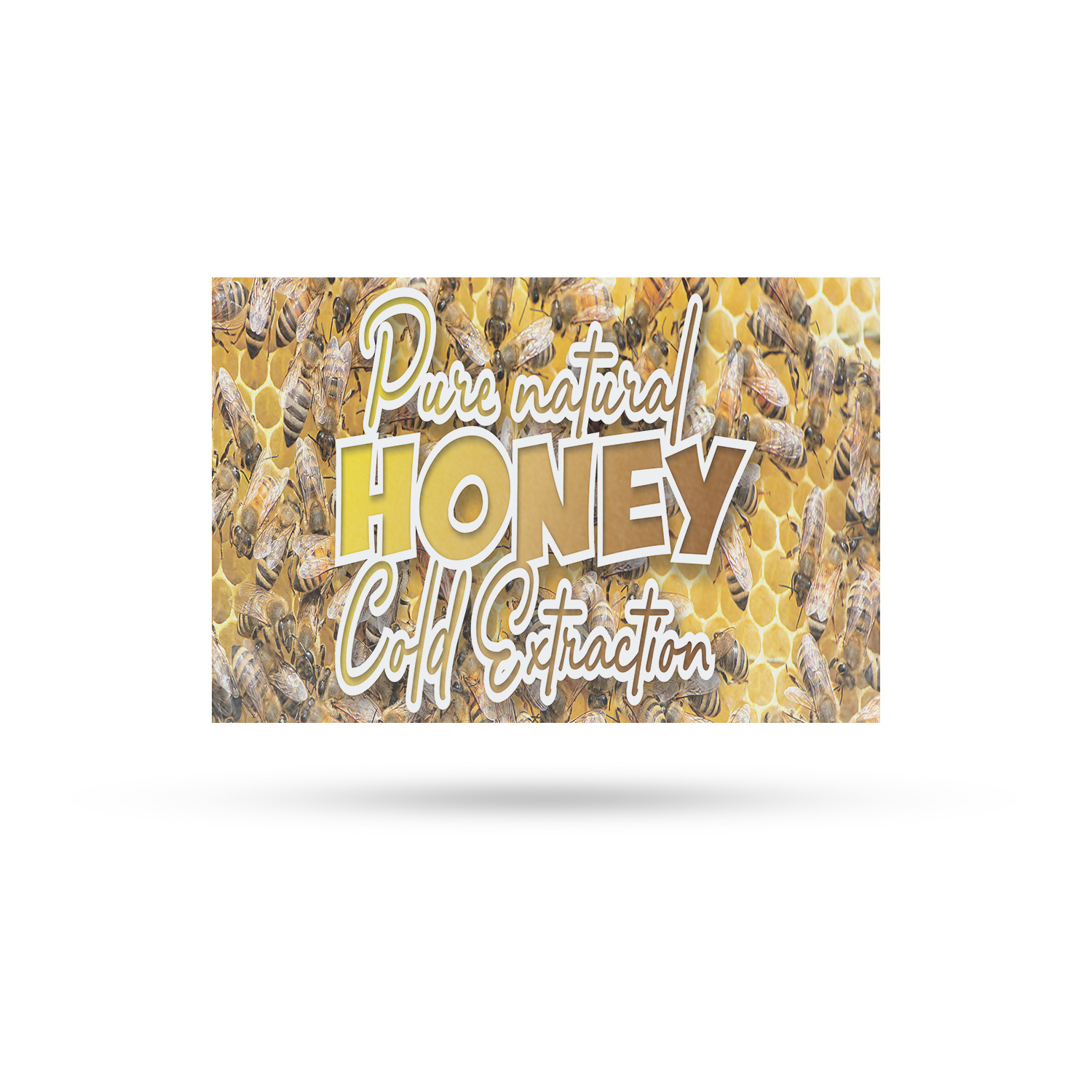 Pure Natural Honey Cold Extracted Vinyl Decal Local Farms Organic Products