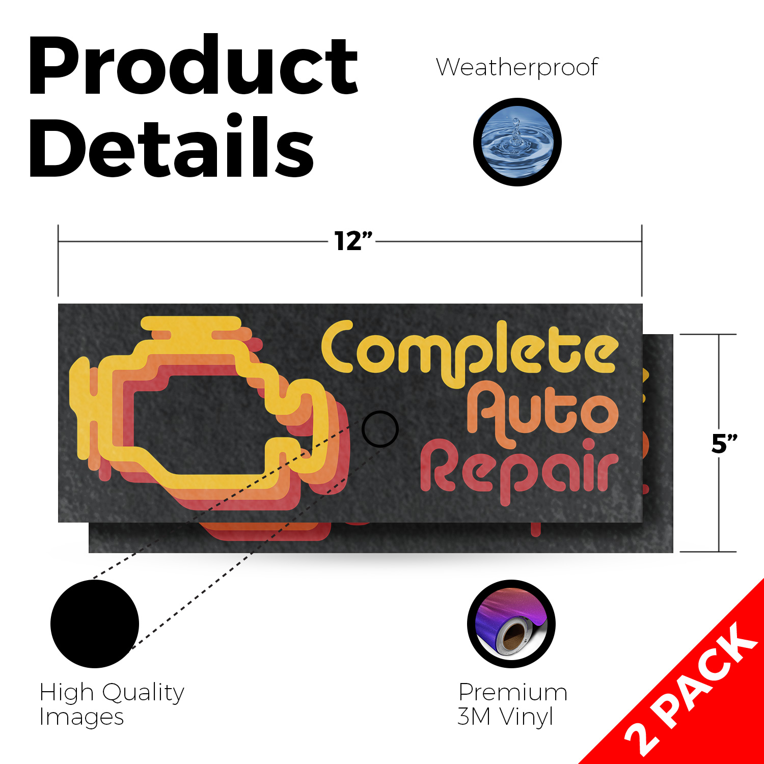 Calcomanía de vinilo completa para reparación de automóviles experto en diagnóstico de mantenimiento de vehículos - Imagen 26 de 99