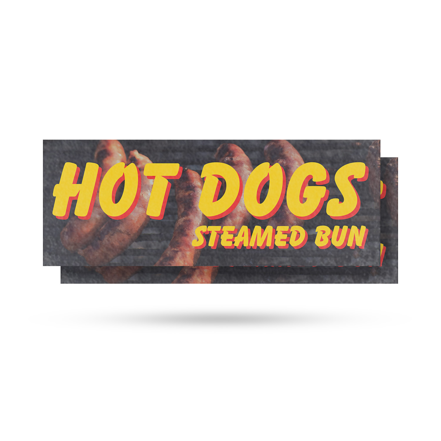 Hot Dogs Steamed Bun Vinyl Decal Carnival Treats Freshly Made Food Promotions
