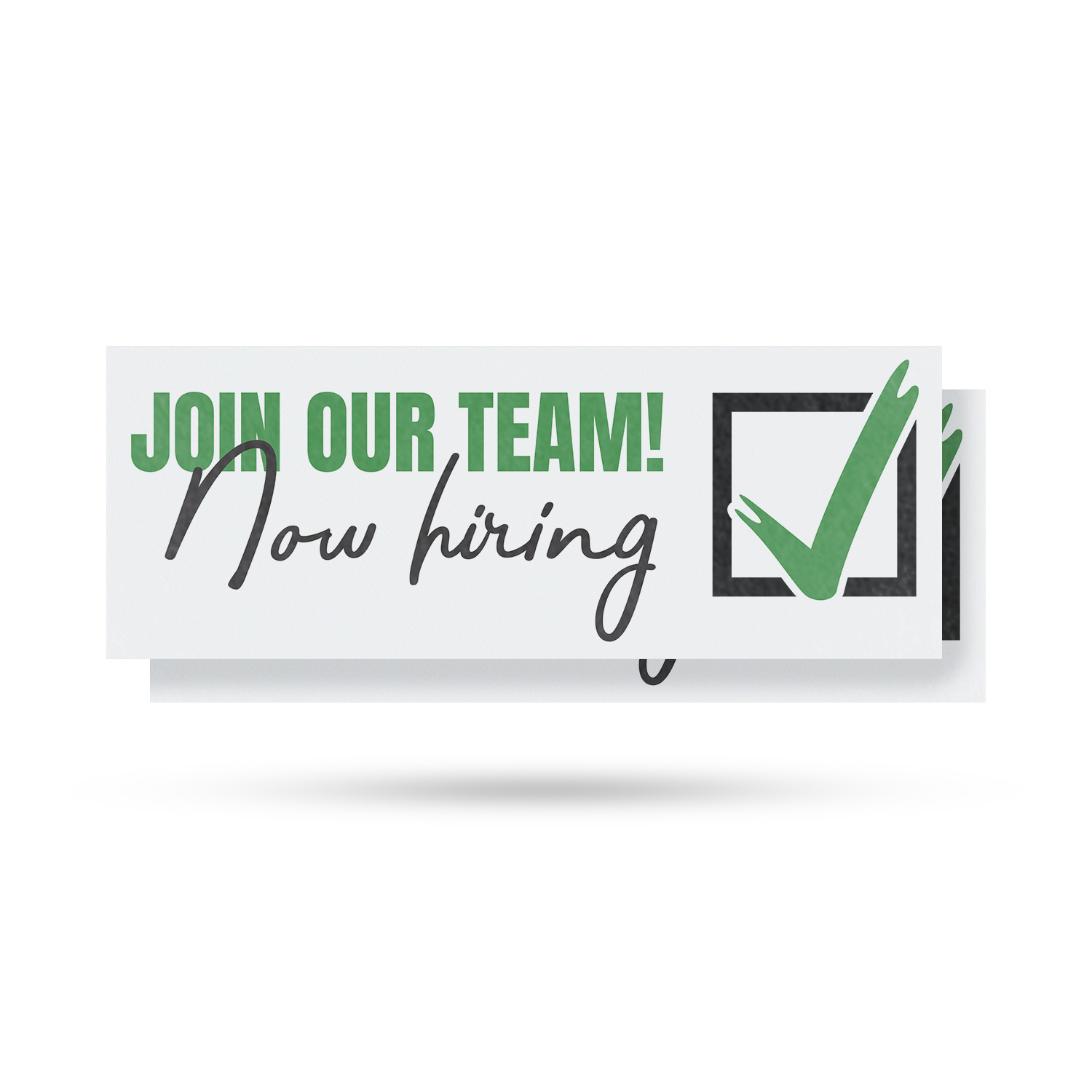 Join Our Team Now Hiring Vinyl Decal Recruitment Promotions Professional