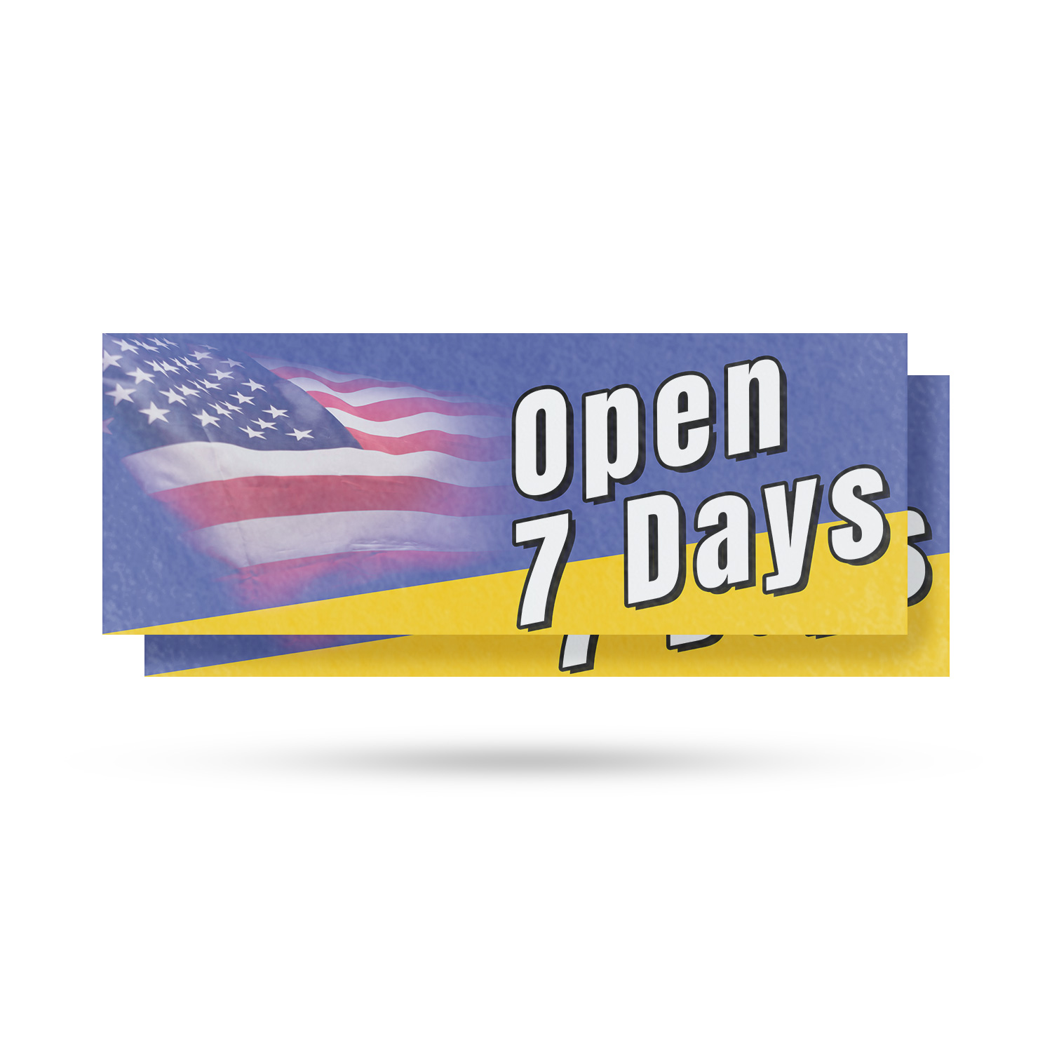 Open 7 Days Vinyl Decal Business Hours Convenient Access Clear Messaging