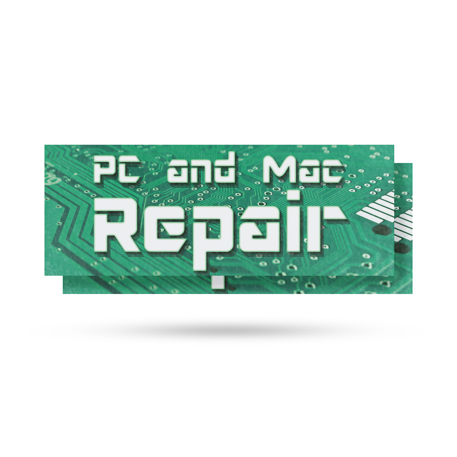 PC and Mac Repair Vinyl Decal Computer Fixes Professional Services Quick