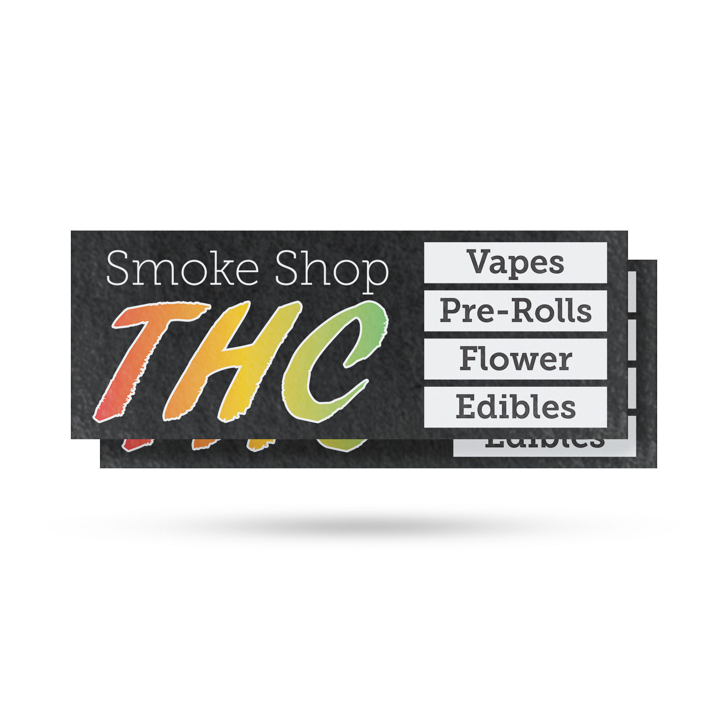 Smoke Shop THC Vinyl Decal Alternative Wellness Herbal Products Retail