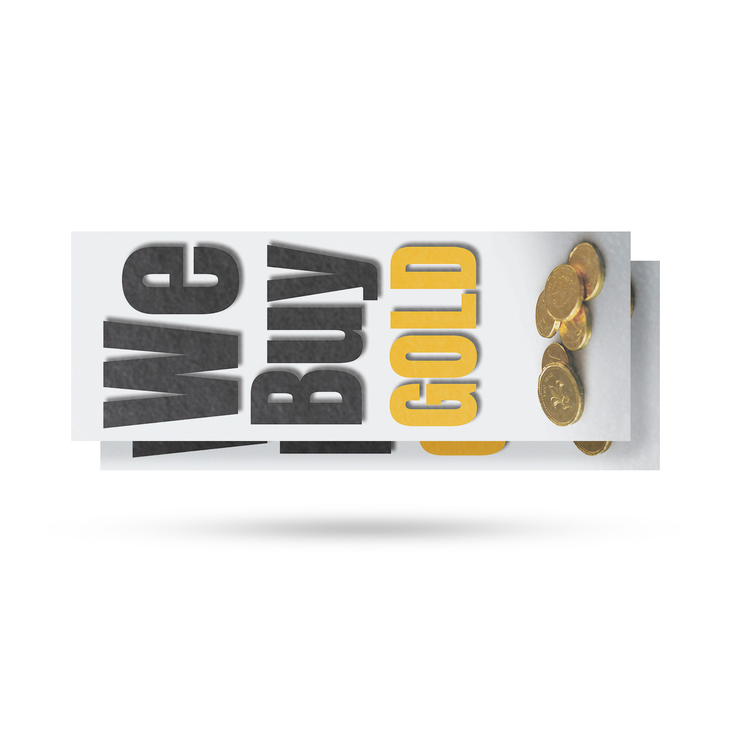 We Buy Gold Vertical Vinyl Decal Reliable Transactions Trusted Shops