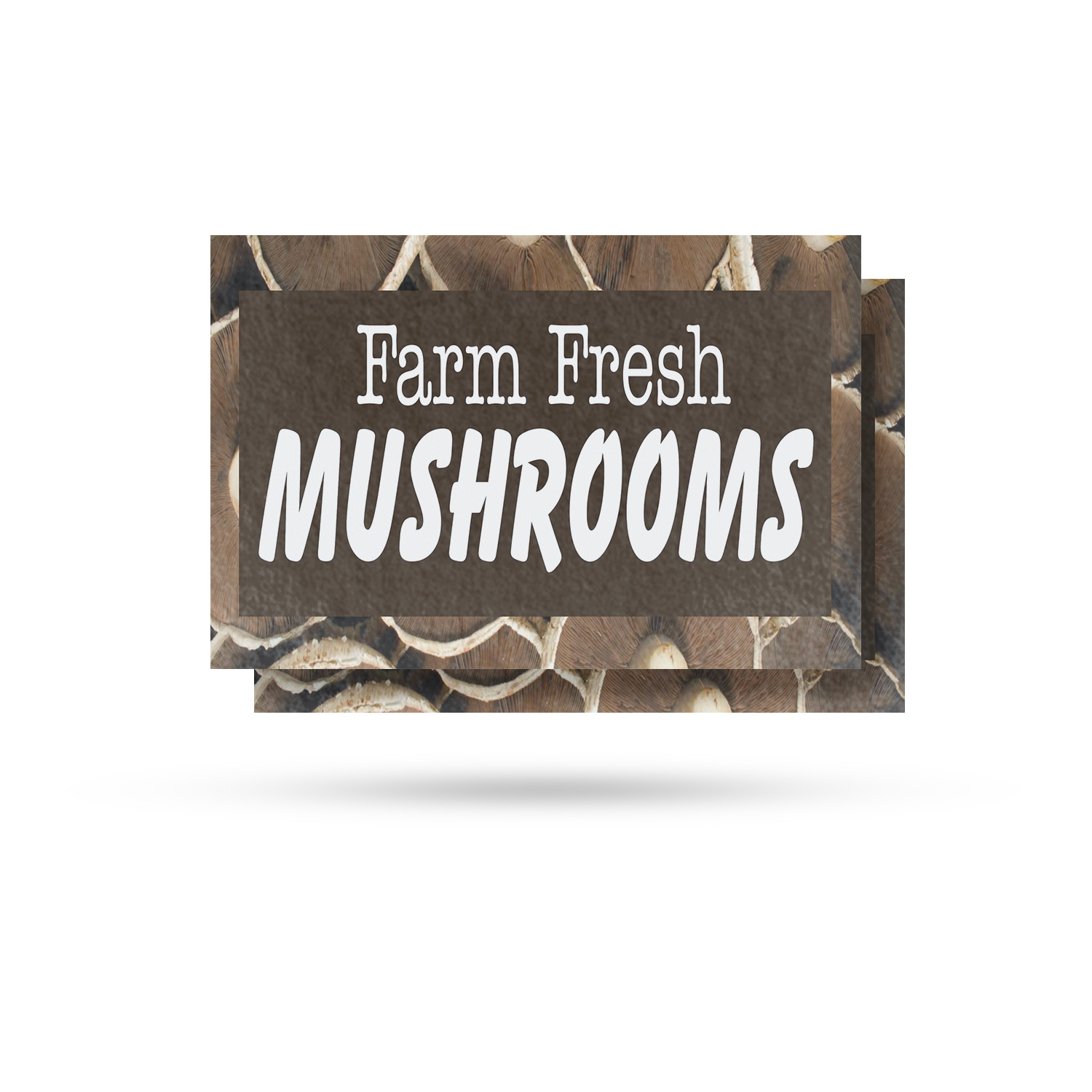 Farm Fresh Mushrooms Vinyl Decal Locally Harvested Fresh Vegetables