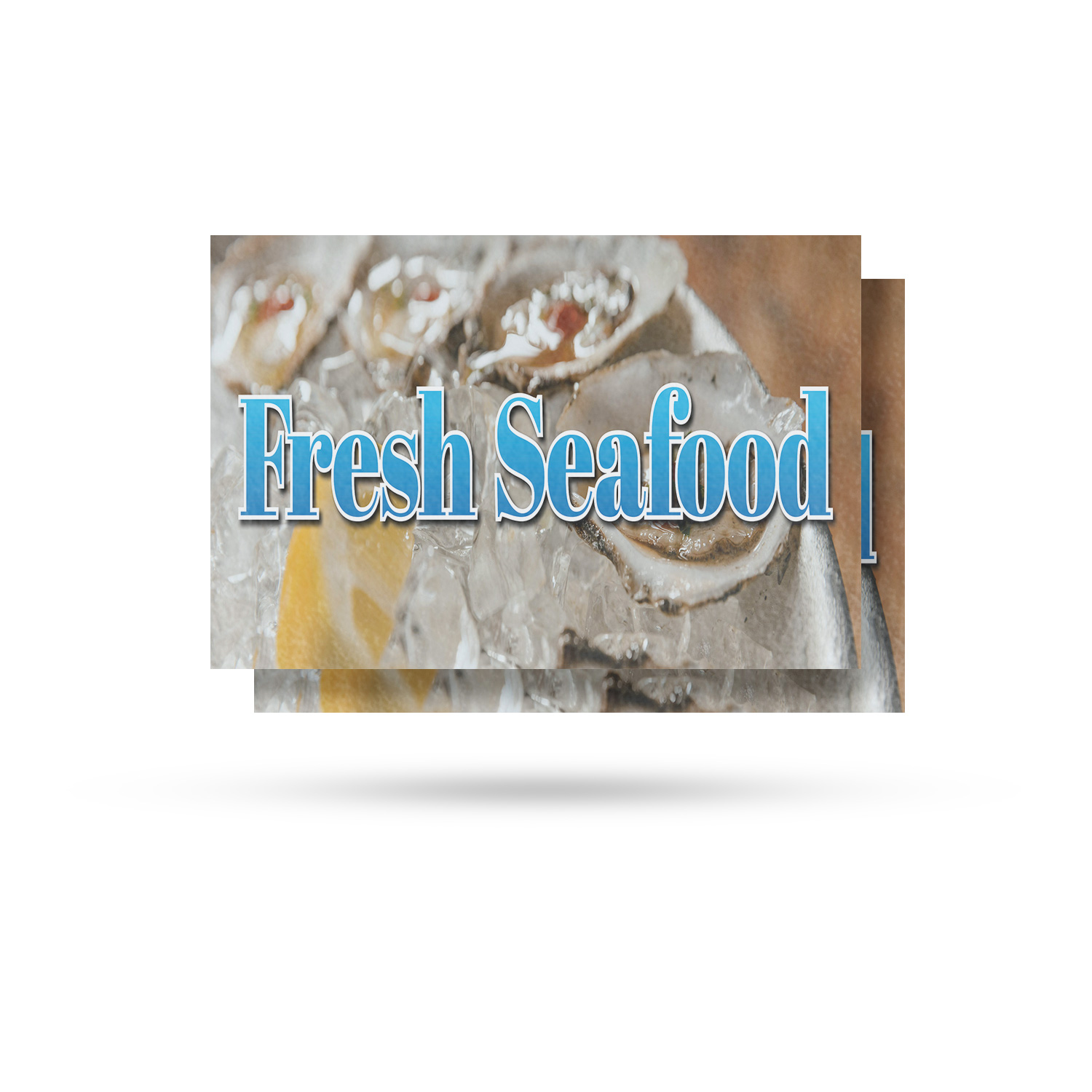 Fresh Seafood Vinyl Decal Locally Sourced Premium Quality Coastal Favorites