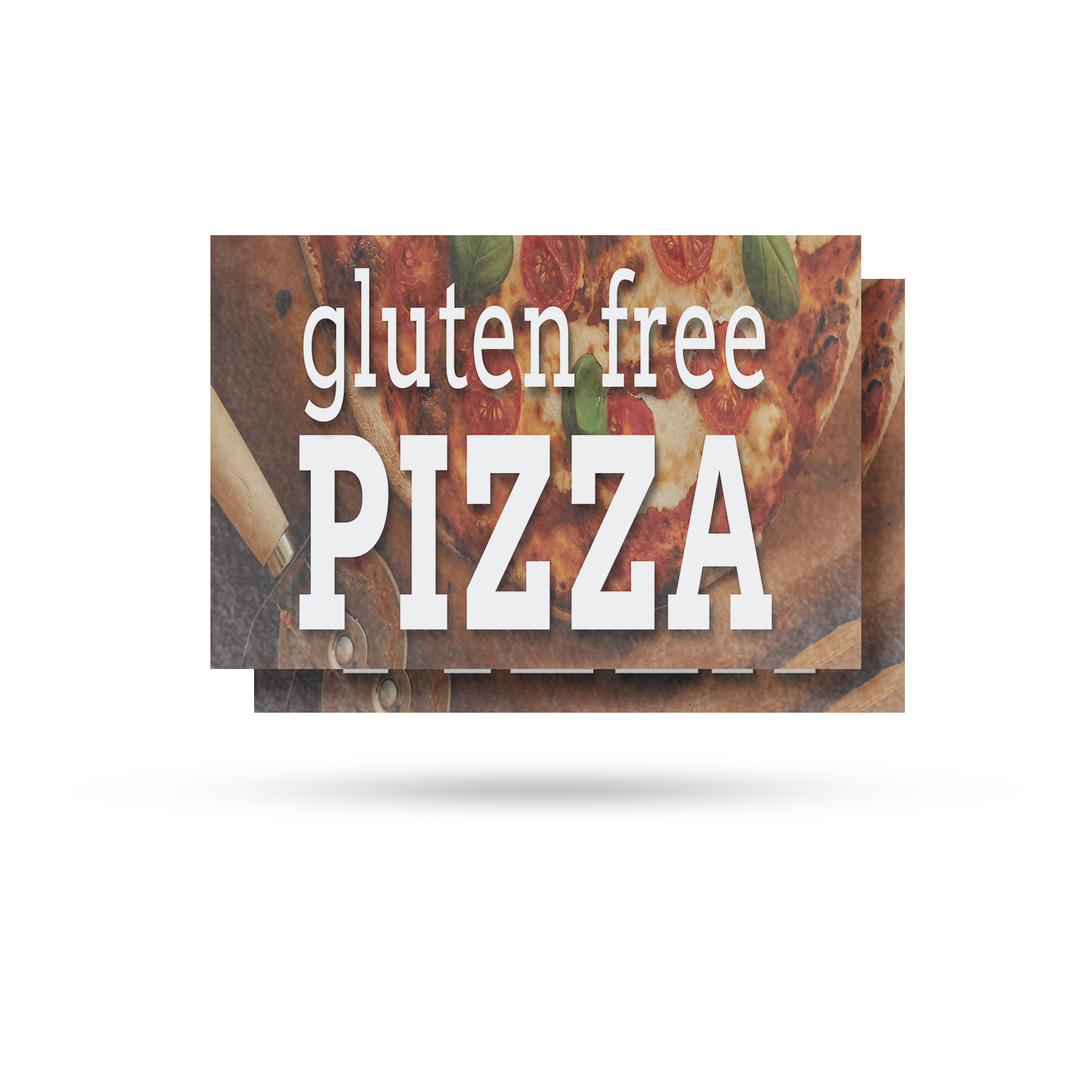 Gluten Free Pizza Vinyl Decal Healthy Alternatives Freshly Made Restaurant