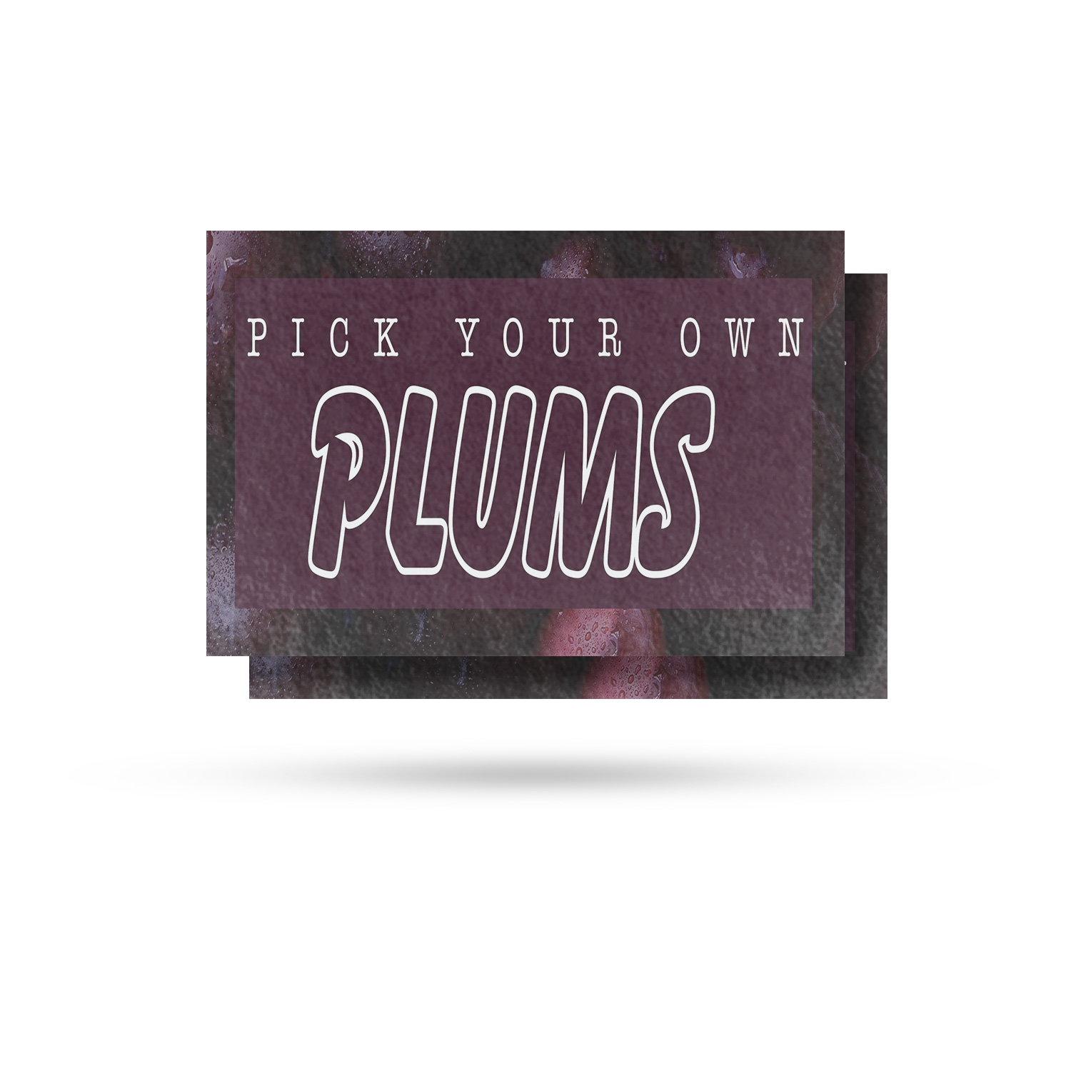 Pick Your Own Plums Vinyl Decal Sweet and Juicy Orchard Fresh Healthy Choices