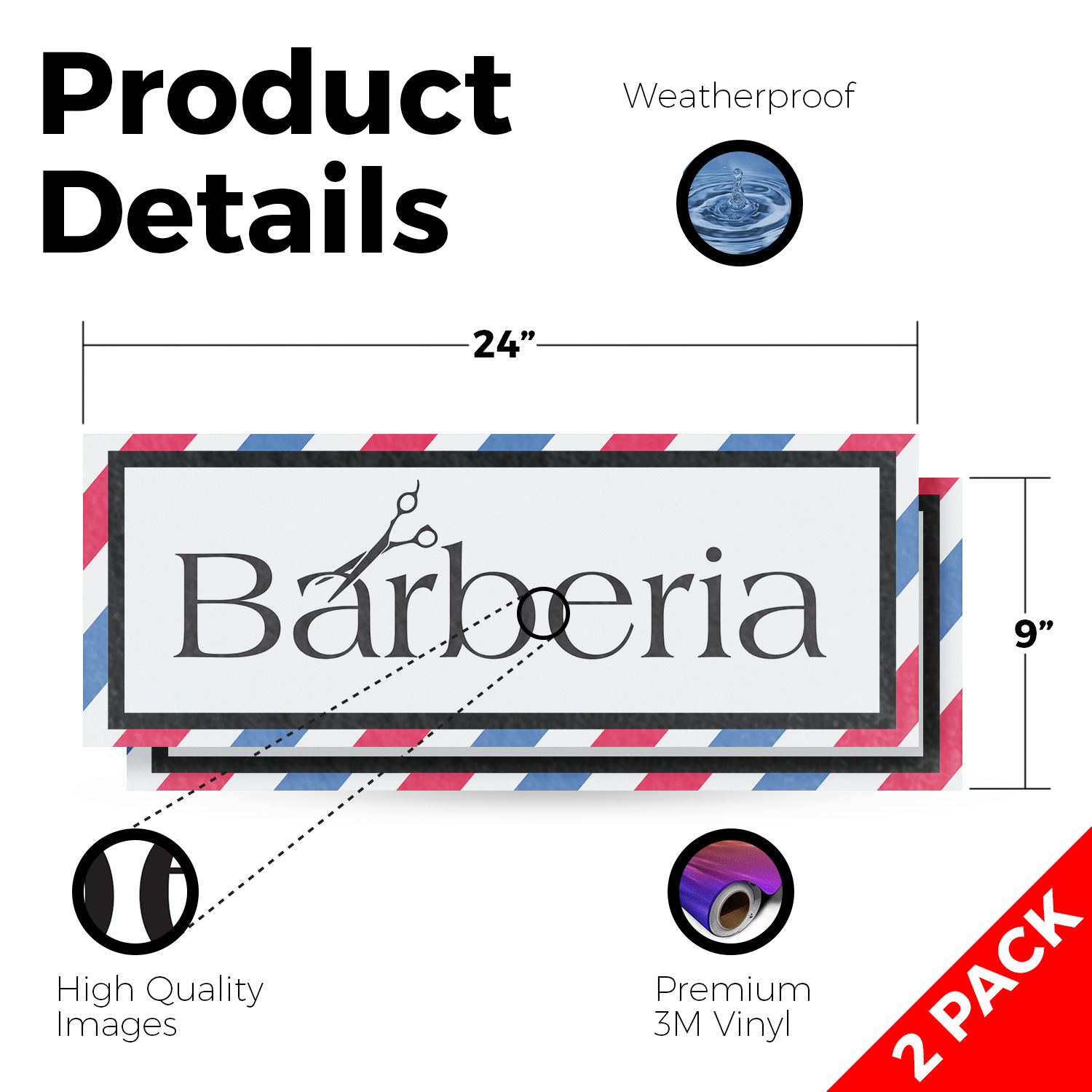 Barberia Vinyl Decal Spanish Barber Shop Sign Grooming Services Professional - Picture 44 of 99