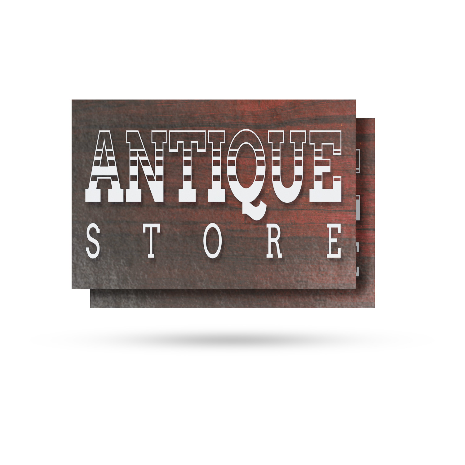 Antique Store Vinyl Decal Vintage Goods Collectibles Home Decor Shopping