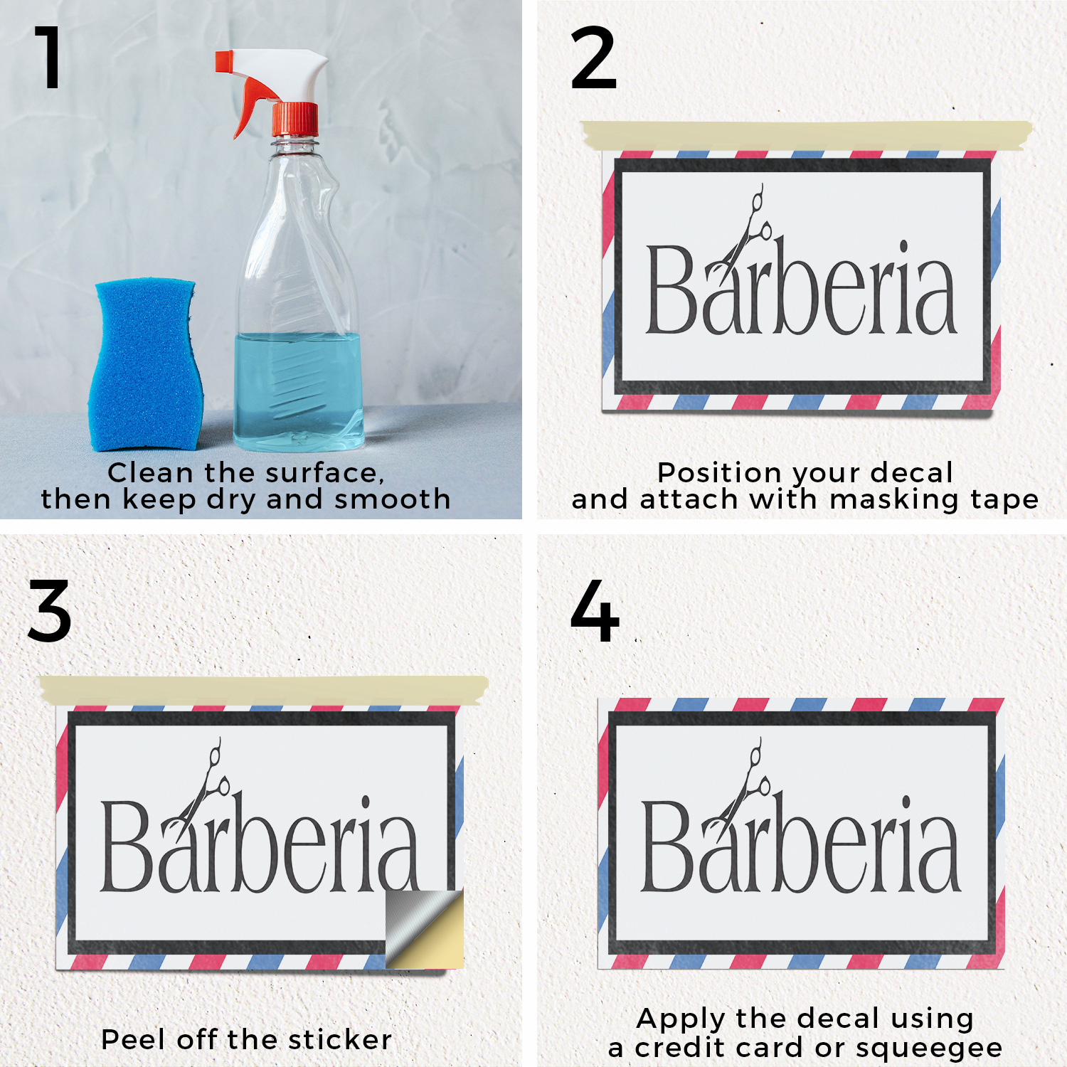 Barberia Vinyl Decal Spanish Barber Shop Sign Grooming Services Professional - Picture 6 of 99