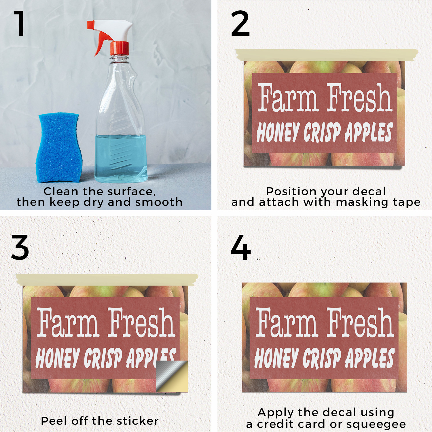 Farm Fresh Honey Crisp Apples Vinyl Decal Sweet and Juicy Locally Grown - Picture 11 of 67