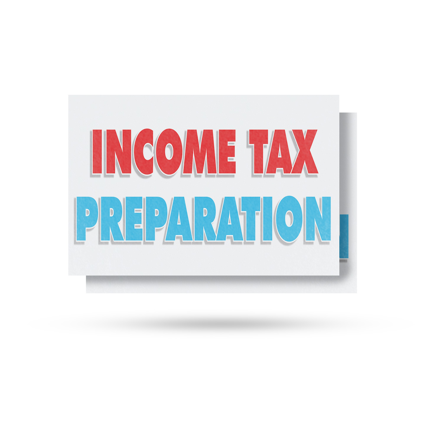 Income Tax Preparation Vinyl Decal Professional Services Tax Filing Assistance
