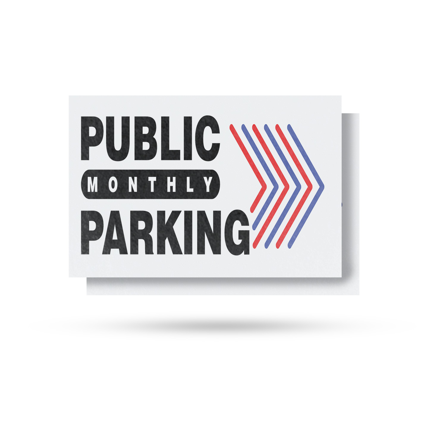 Public Monthly Parking Right Vinyl Decal Reliable Parking Options Clear