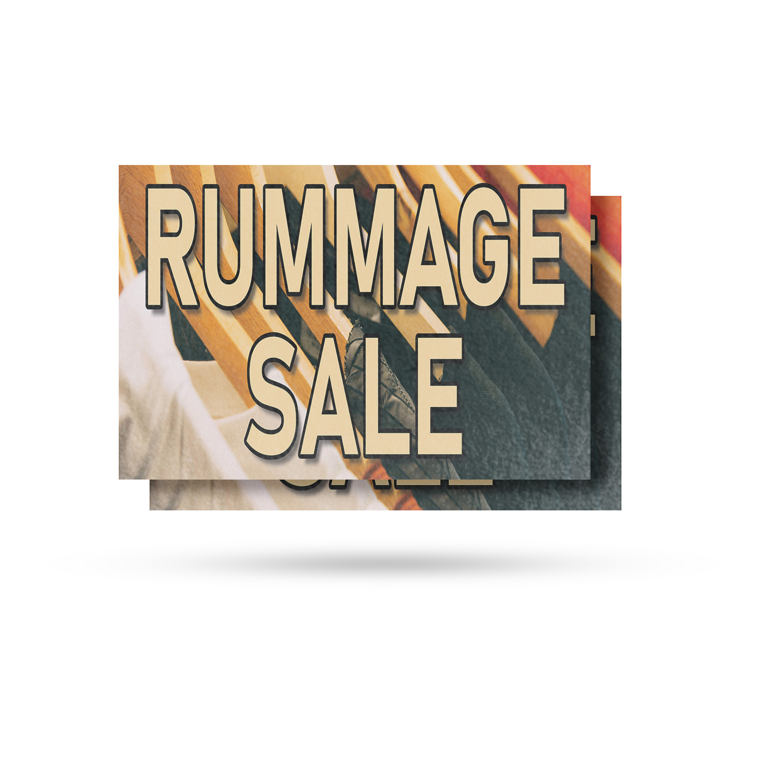 Rummage Sale Vinyl Decal Local Bargains Community Events Professional Signage