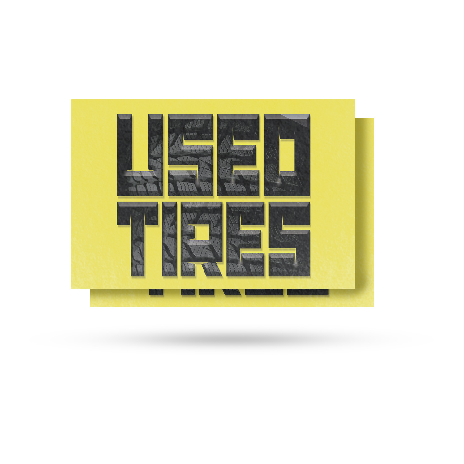 Used Tires Vinyl Decal Affordable Options Reliable Service Clear Messaging