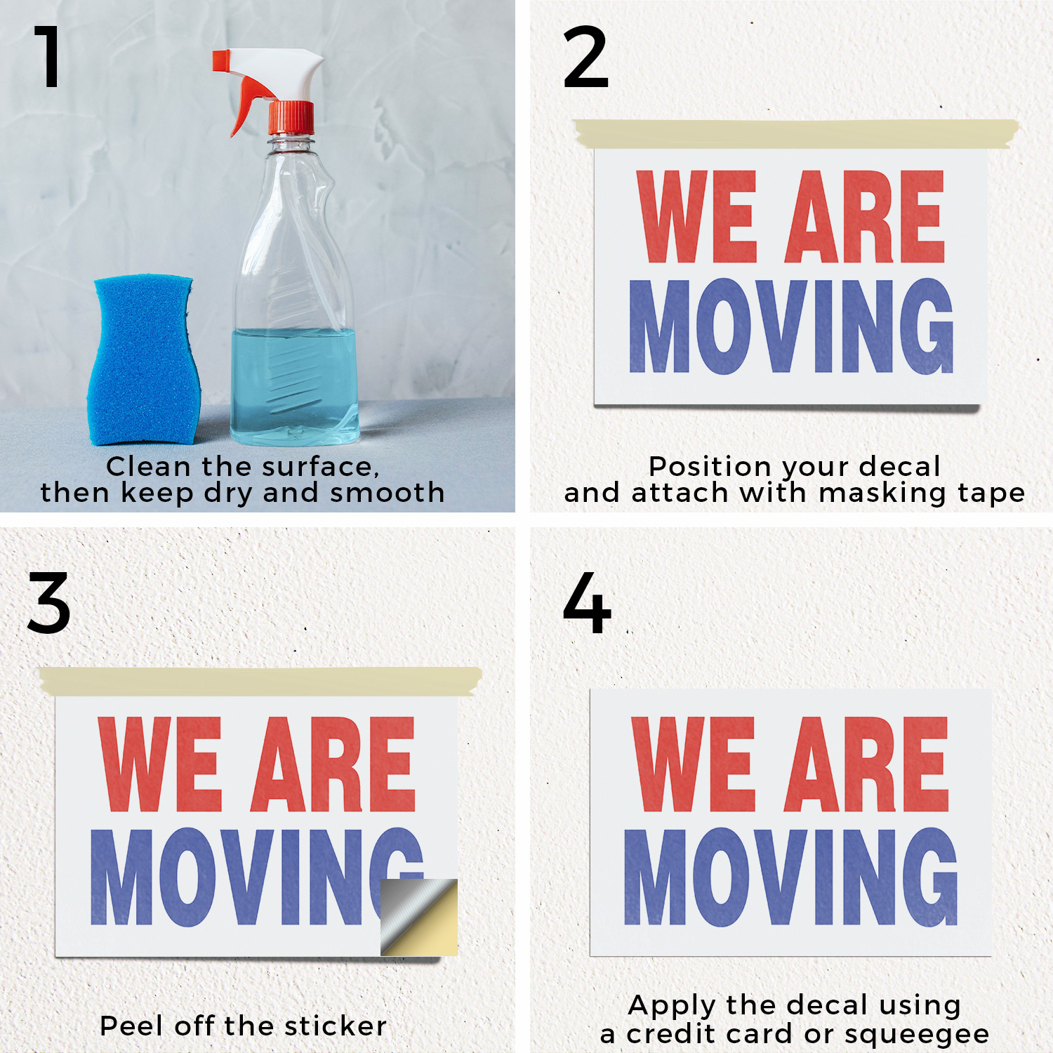 We Are Moving Vinyl Decal Business Transition Clear Messaging Professional