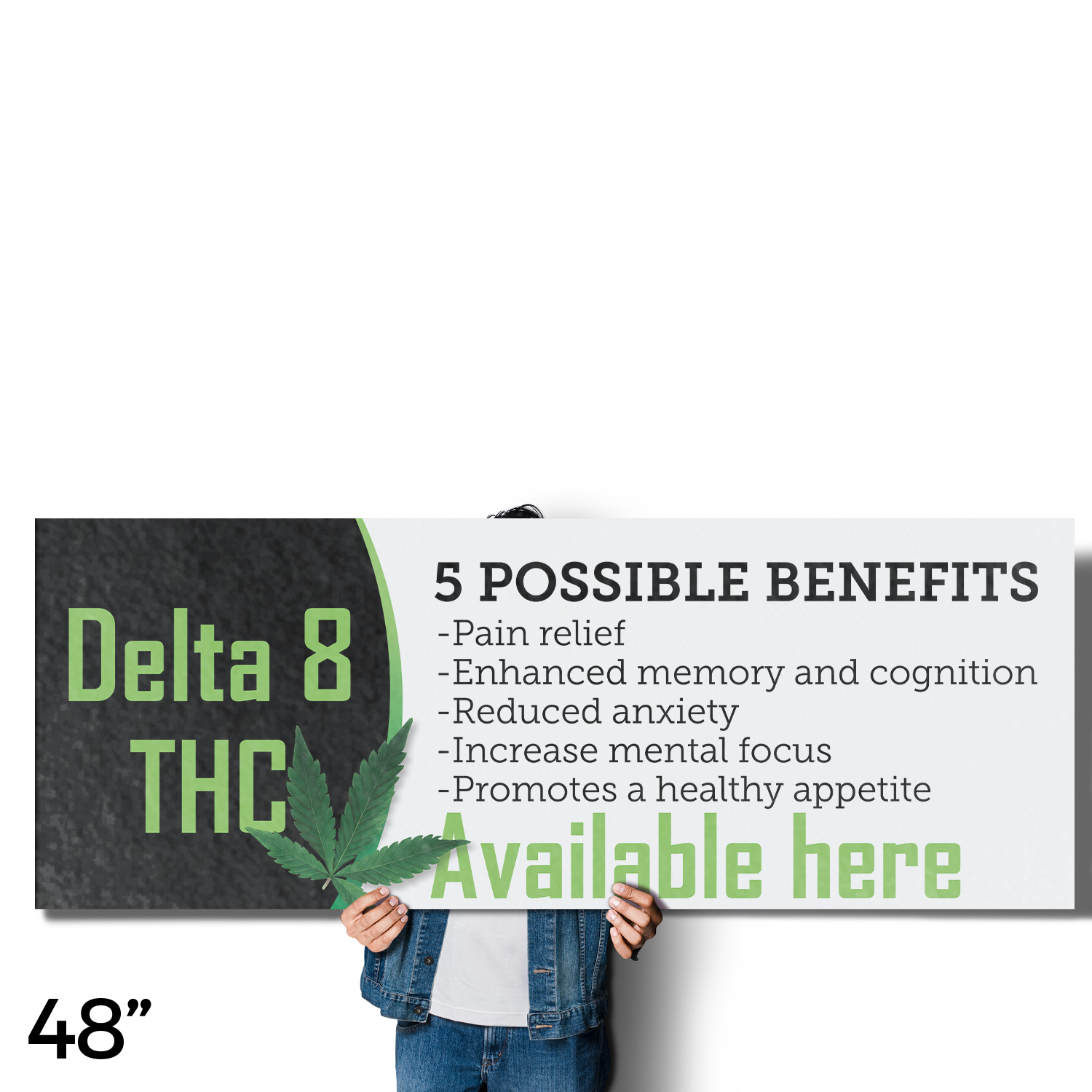 Delta 8 THC Available Here Vinyl Decal Herbal Wellness CBD Shops Customer - Picture 67 of 99