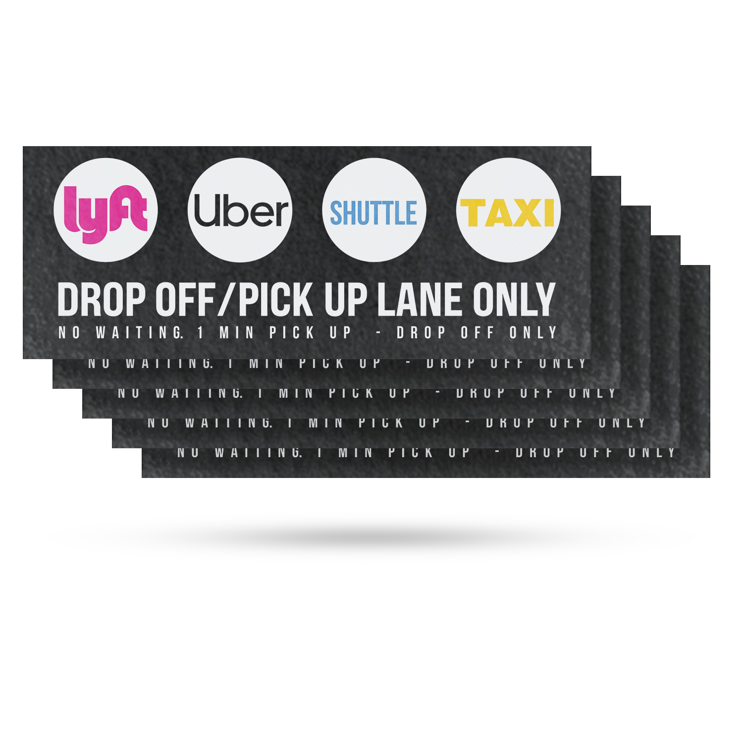 Drop Off Pick Up Lane Only Vinyl Decal Traffic Control Clear Messaging