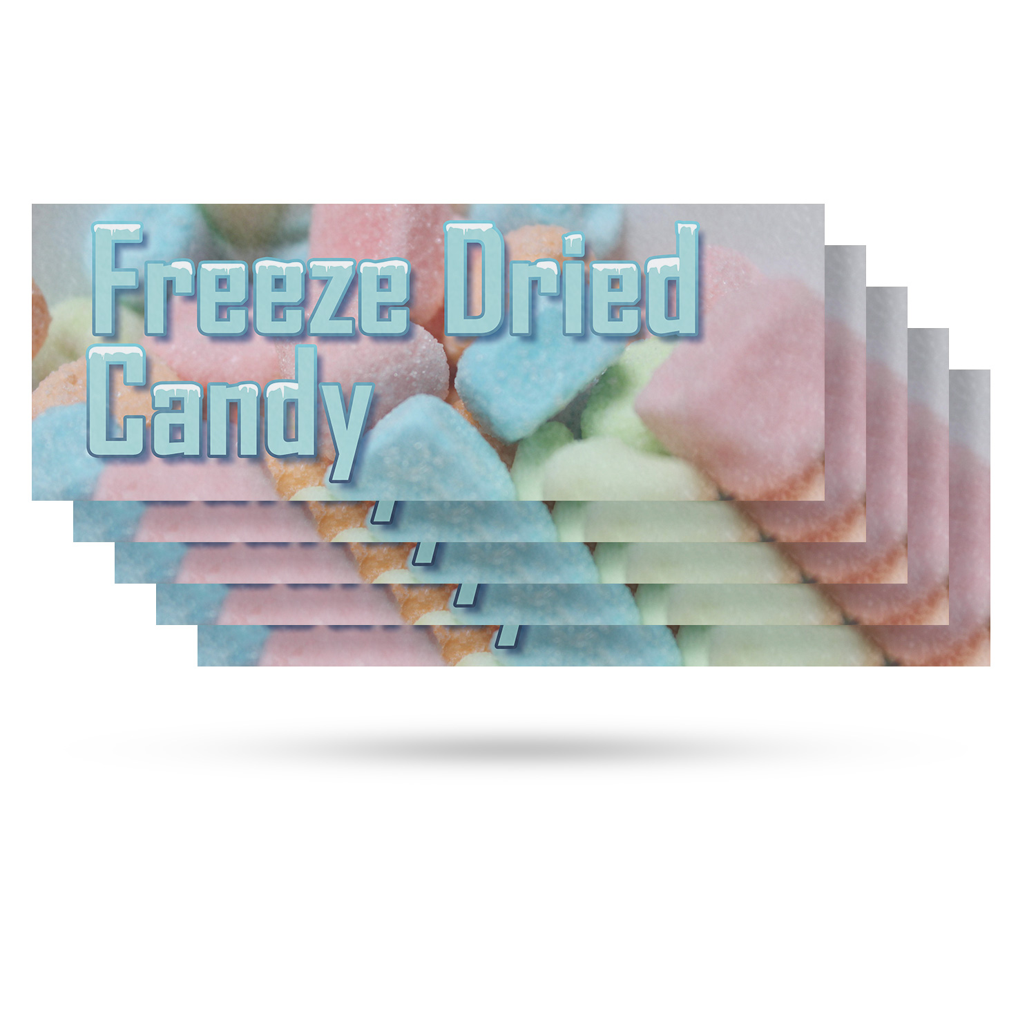 Freeze Dried Candy Vinyl Decal Sweet Treats Unique Snacks Retail Promotions